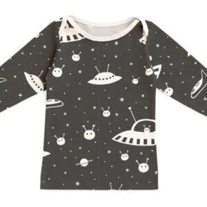 Winter Water Factory Long Sleeve Lap Tee in UFO print
